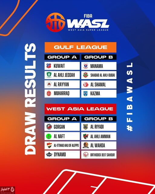 قرعه‌کشی فصل دوم رقابت‌های سوپر لیگ بسکتبال غرب آسیا (WASL CUP)