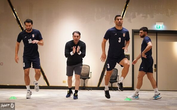 تمرین سبک و جلسه فنی تیم ملی در روز بازی مقابل فلسطین